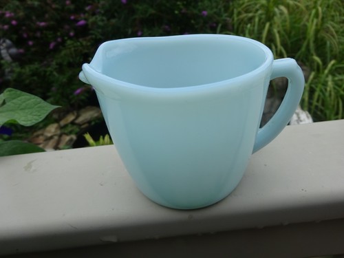 VTG Fire King Creamer Turquoise Blue Azurite Ovenware - Picture 6 of 6