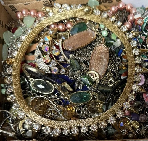 Vintage & Modern Some Signed Costume Jewelry Lot Full Small Priority Box # 76