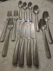 Unmark Stainless Steel Hammered Flatware Set 13-Piece,  — photo 1