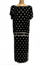Judith Ann Creations x Neiman Marcus Vintage Silk Beaded Dress Size Large
