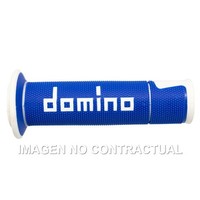 Gratisversand Domino Lenkergriffe On Road Racing Blau-Weiß Offen 22 Mm 120 Mm