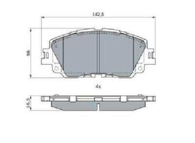 Original BOSCH Bremsbelagsatz Scheibenbremse 0 986 424 899 für Lexus Toyota