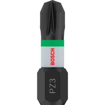 Bosch PRO Impact Control Torsion Pozidriv Screwdriver Bits PZ3 25mm Pack of 2