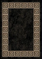 BLACK ORIENTAL AREA RUG 2X3 MAT Persien CARPET 021 - ACTUAL 1' 7" x 2' 9"