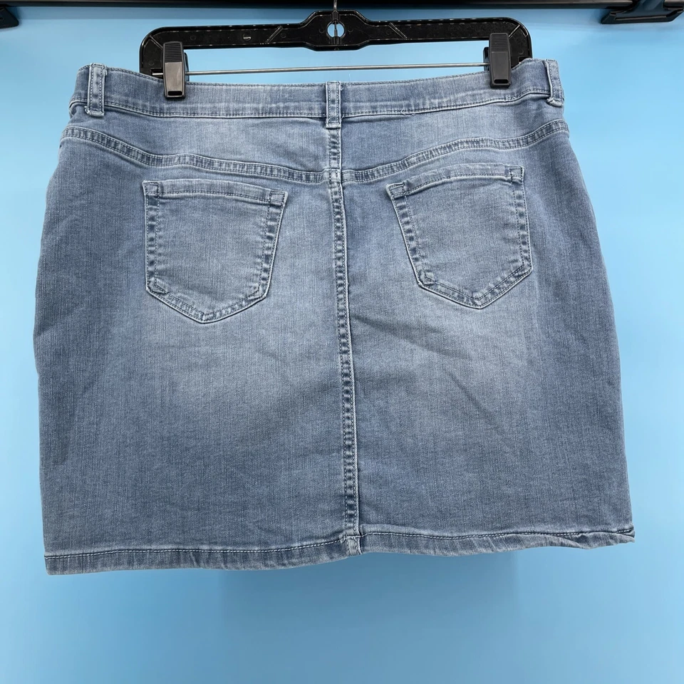 Arizona Jean Co. Denim Skirt Girls Youth Sz  20 1/2 Cotton Blend Blue Jean Mini - Image 2 of 4