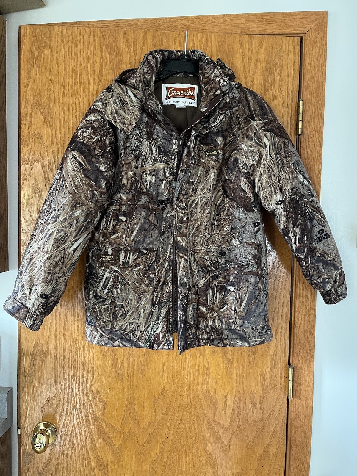 Gamehide Mossy Oak Camo Hooded Hunting Jacket Size L - (14W) Read ...