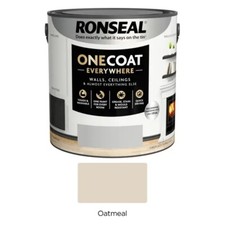 Ronseal One Coat Everywhere Washable Tough Quick Dry Matt Paint All Colours 2.5L