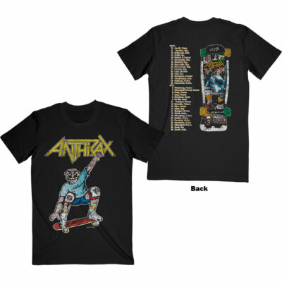 ANTHRAX - Spreading Skater Notman Vintage T-Shirt OFFICIAL MERCHANDISE