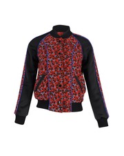 Coach Reversible Bomber Jacket In Multicolor Print Polyester Intm