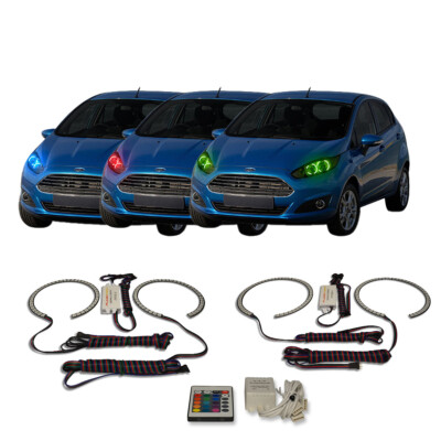 RGB Multi Color IR Headlight Halo kit for Ford Fiesta 11-13