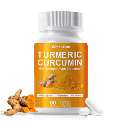 Turmeric Pepper Black Curcumin Extract Capsules 95% Bioperine Tumeric 10,000mg