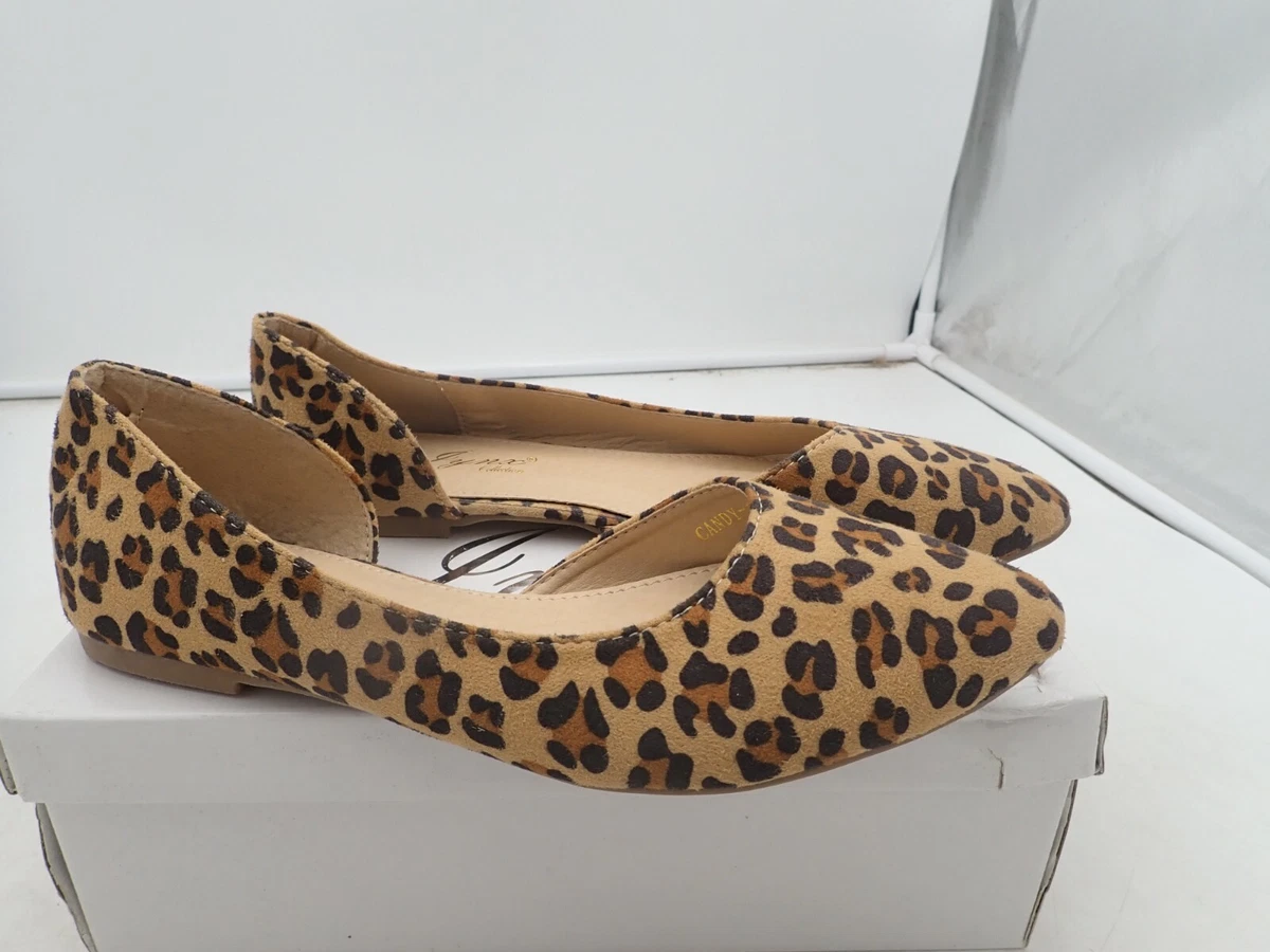 Leopard open toe flats 2025