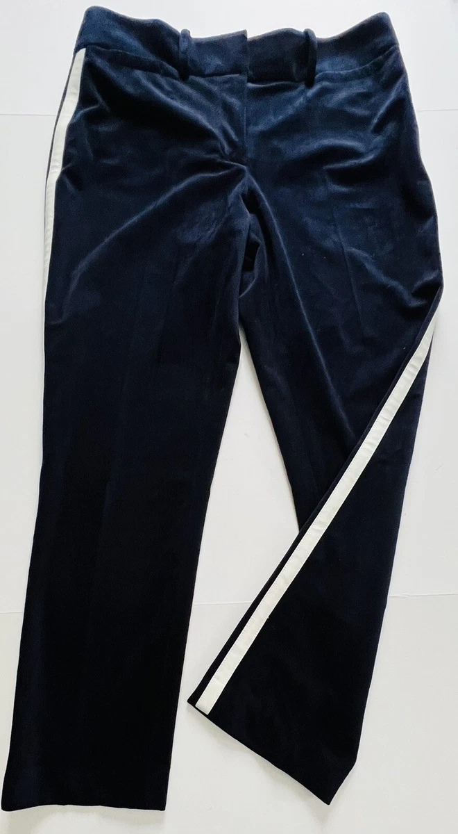 Tommy Hilfiger Women’s Size 6 Bristol Navy Blue Velvet Mid-Rise Ankle Pants