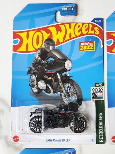 4 2022 Hot Wheels Motorcycles Honda CB750 Super Cub Ducati DesertX BMW R Nine T - Picture 2 of 10
