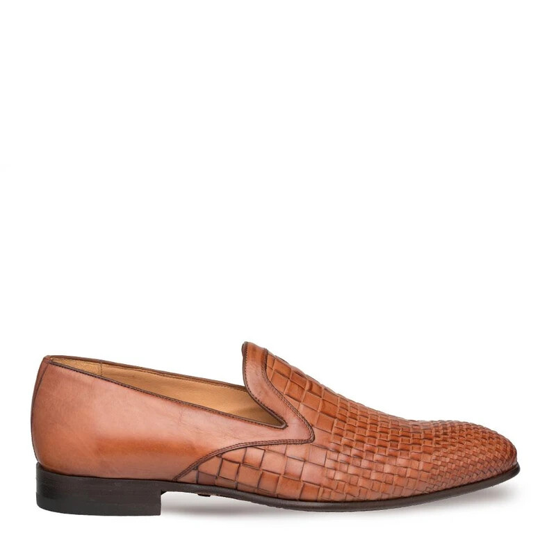 NEW MEZLAN men\'s sirocco loafers in cognac Mezlan R20658 Woven Leather Hybrid Loafers (MZ3620  main image 4