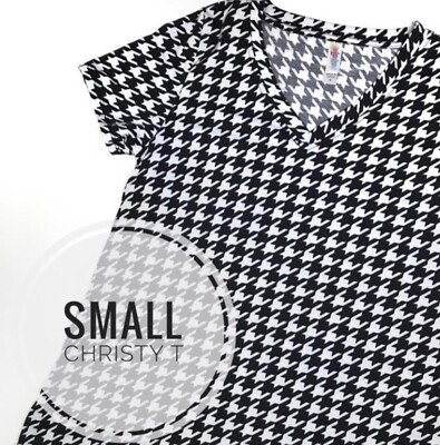 NWT LulaRoe SMALL Christy T Houndstooth HTF