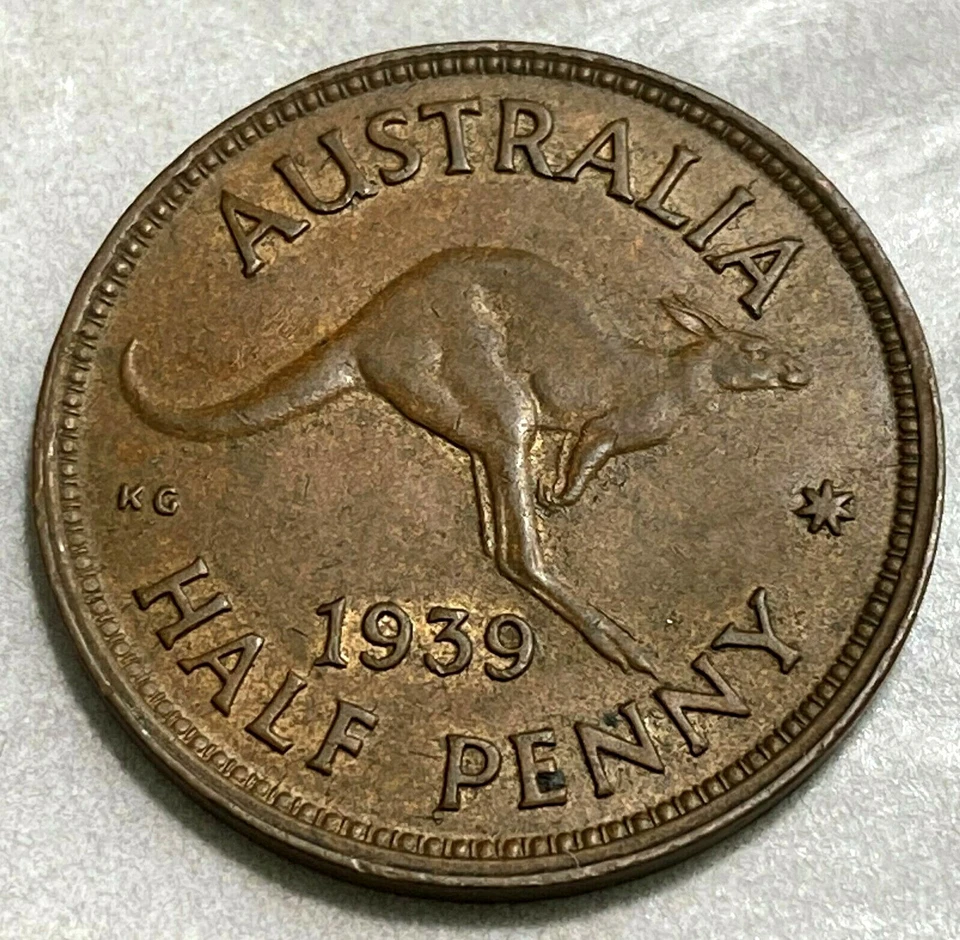 1939 Australia Half Penny KM-41 Original Uncirculated Mintage 504k List 675 CHRC - Image 2 of 2
