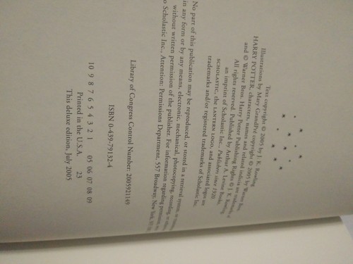 HARRY POTTER AND THE HALF-BLOOD PRINCE BOOK – DELUXE EDITION – HARDCOVER - Picture 8 of 9