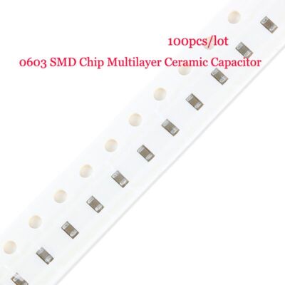 Multilayer Ceramic Fixed Capacitors SMD Chip 0.5pF to 22uF 0603 1608 100 Pcs Lot