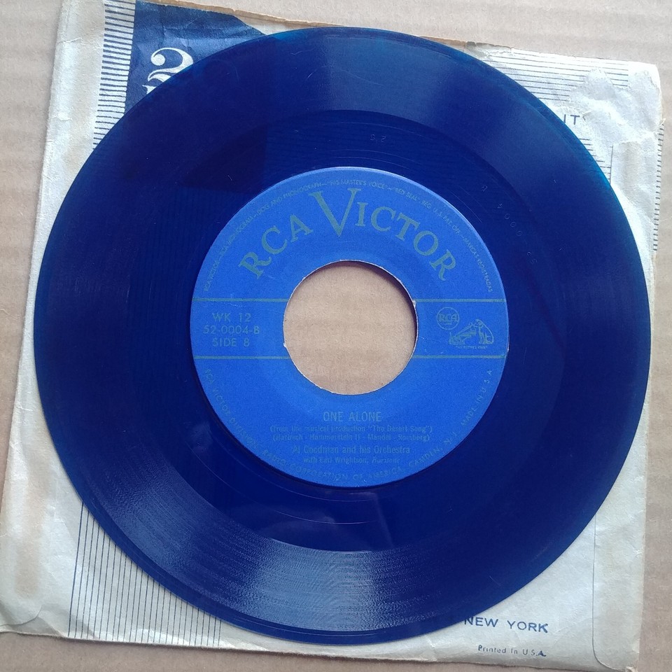 AL GOODMAN Overture To The Desert Song 45 7" POP Record BLUE Vinyl RCA Records eBay