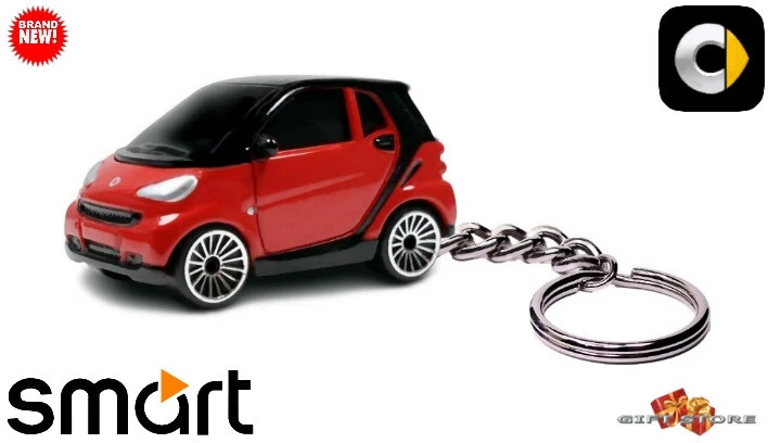 🎁🚦🆕 HTF RARE KEYCHAIN RED BLACK SMART™ FORTWO CUSTOM Ltd Ed. 💕GREAT GIFT💕🎁 - Image 3 of 4