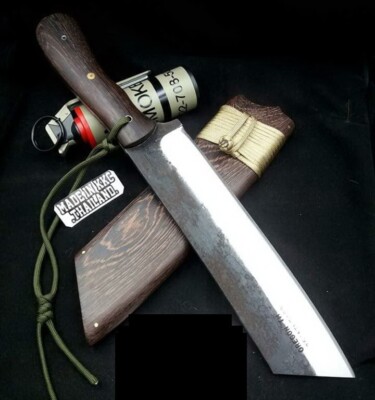 Custom Rambo Jagd Camp Messer 9'' Oregon Stabsäge geschmiedet Full-Tang Palisa...