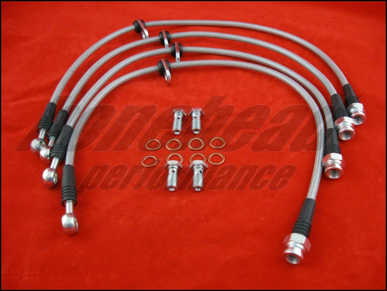 Techna-Fit Stainless Steel Braided Brake Lines 1997-2005 Acura NSX