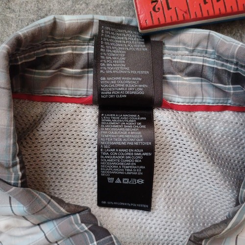 The North Face Shirt Mens Medium Gray Plaid Button Up Pockets Short Sleeve - Picture 12 of 16