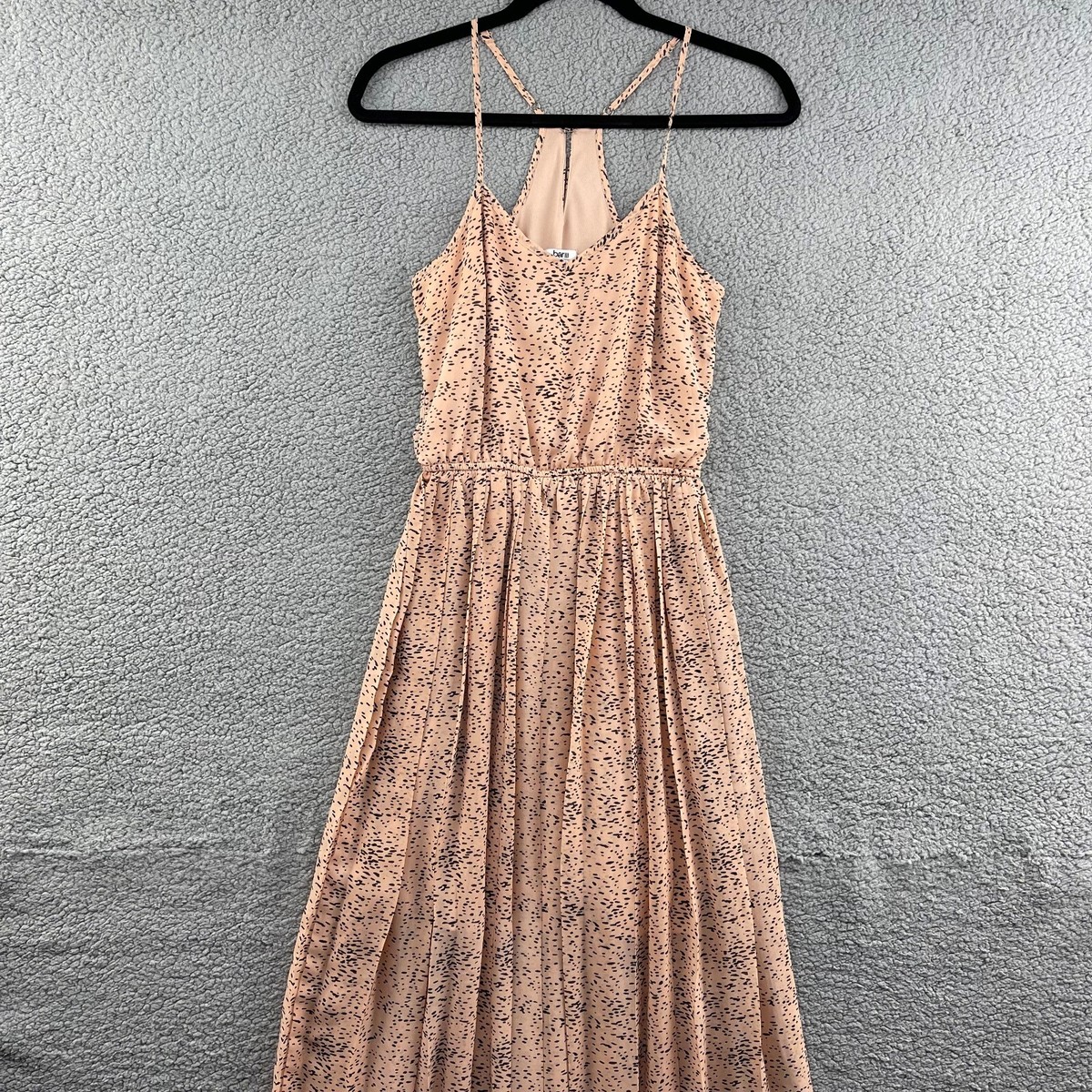 bar iii pleated maxi dress Bar III Dress Pleated Maxi Black Pink Ombre Size S