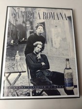 Publicité découpe page magazine Sambuca Romana 1989 encadrée (cadre neuf)