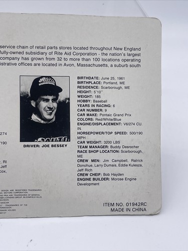 1992 RACING CHAMPIONS Auto Palace Two Cars #14 & # 9 Stefani and Bessey - Picture 6 of 12