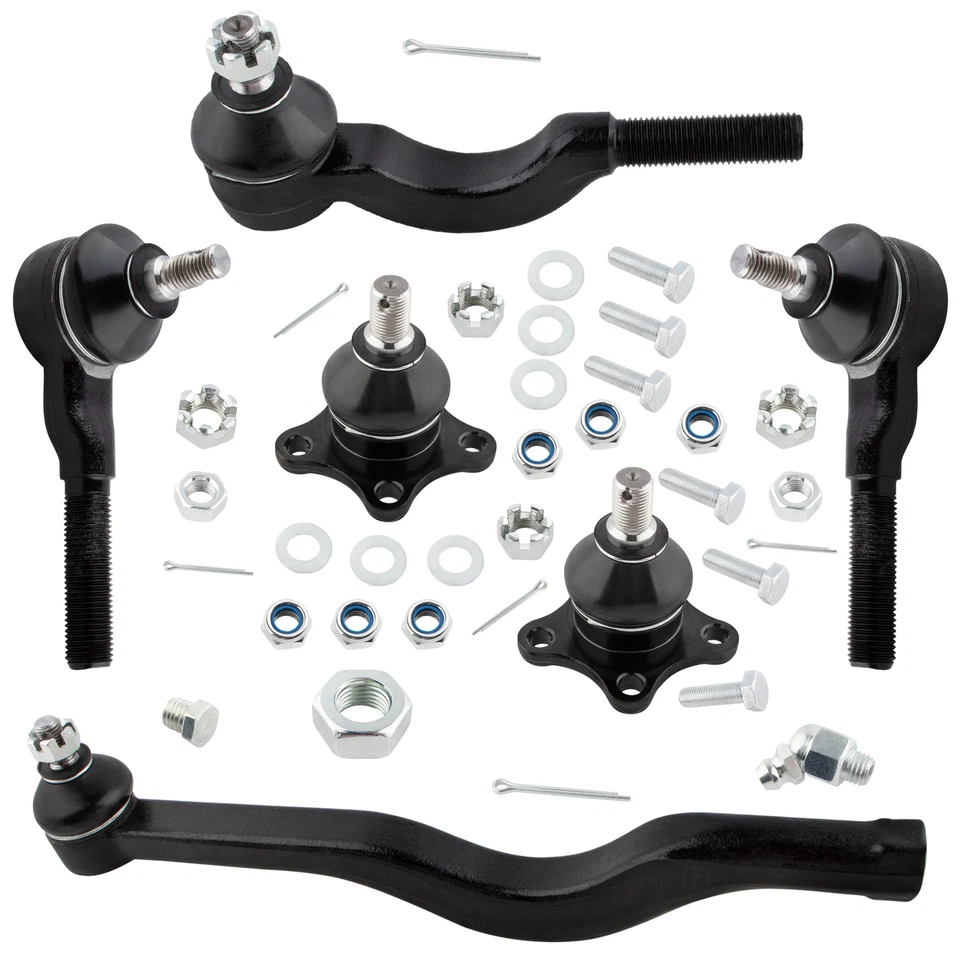 6pcs Inner Outer Tie Rod Ends Ball Joints for Dodge D50 Mitsubishi Mighty Max - Image 2 of 4