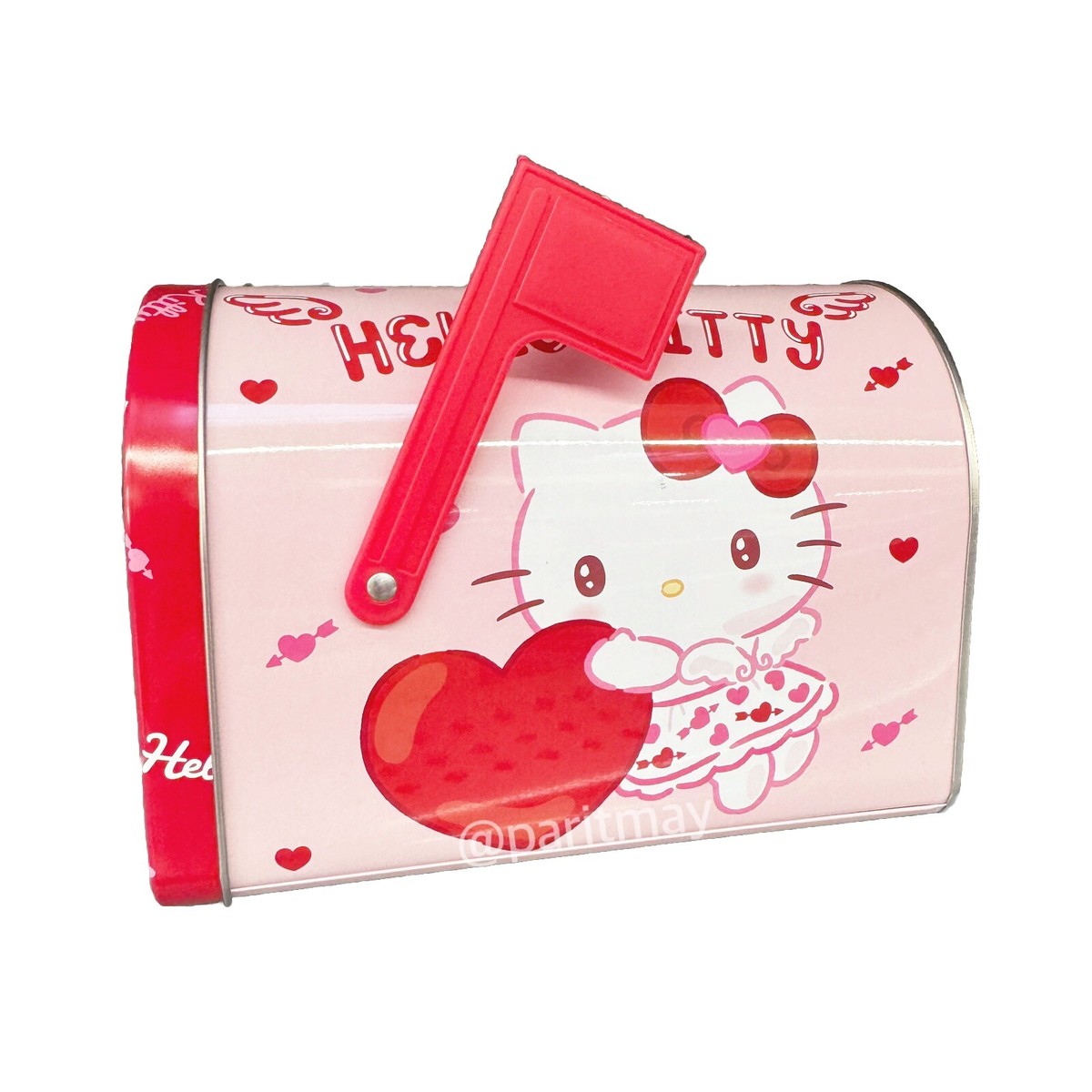 Sanrio Hello Kitty Pink Valentines 2025 Tin Mail Box 6” X 5” (NEW