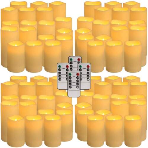 72 Pcs3-Size Ivory Electronic Candles with Remote&Timer,for Multiple Decorations - Picture 12 of 14