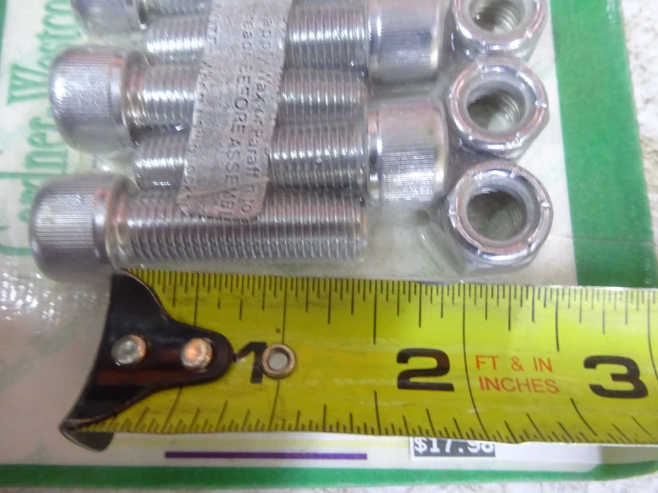 Harley DAVIDSON BIG TWIN's XL's Rpl CHROME REAR PULLEY ALLEN/NUT MOUNT KIT - Image 3 of 4