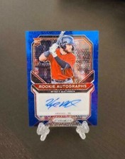 2021 Panini Prizm Wyatt Mathisen Autographed Rookie Card Blue Arizona 45/60