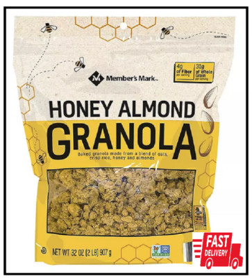 Member's Mark Non GMO Honey Almond Granola 32 Oz. FREE SHIPPING