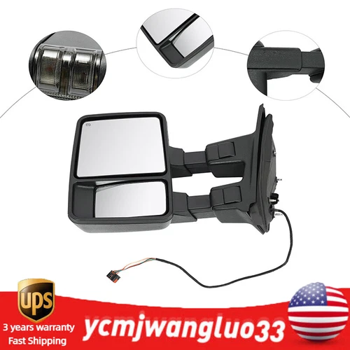 Trail Ridge Tow Mirror  Heated Smoked Signal Memory Left for Ford