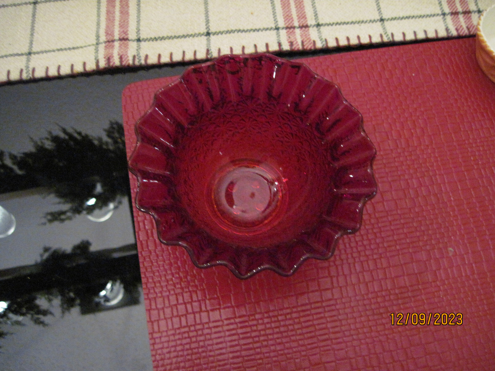 vintage Fenton red glass bowl eBay