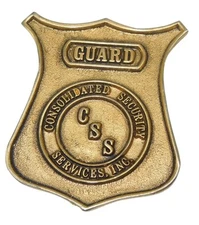 Original Vintage Consolidated Security Services CSS Guard Pin OBSOLETE CA12