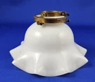 Small Milk Glass LAMP SHADE GLOBE Complete with Embossed 2½ in Fitter Made USA