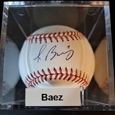 Javier Baez Signed Autographed Baseball w/cube