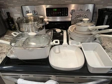 20 Piece Beige Speckle Nonstick Cookware Set Pots Pans Non Toxic PFOA PFOS Free