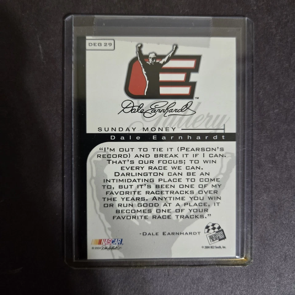 2004 Press Pass Dale Earnhardt Jr. Gold Parallel DEG29, Serial #D 148/200. Mint - Image 2 of 2