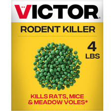 Victor Rat Poisoning for Inside  Outside Use - Kills Rats, Mice, 4 lb, Green