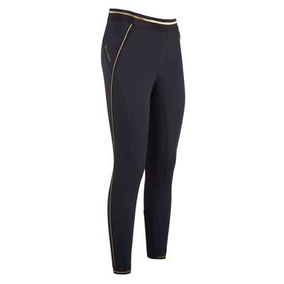 Euro-Star Black-Gold 38 Reitleggings Damen Full- Grip Athletic Lux LTE