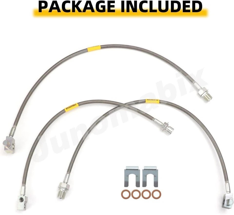 Full Set Stainless Steel Extended Brake Lines for 71-78 Chevy C10 K10 GMC C/K 10 Foto 2 de 4