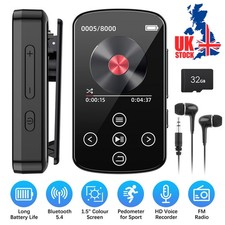 NEW MP3 Player 32GB HiFi Sound Bluetooth Clip Music Voice Recorder FM Radio ..