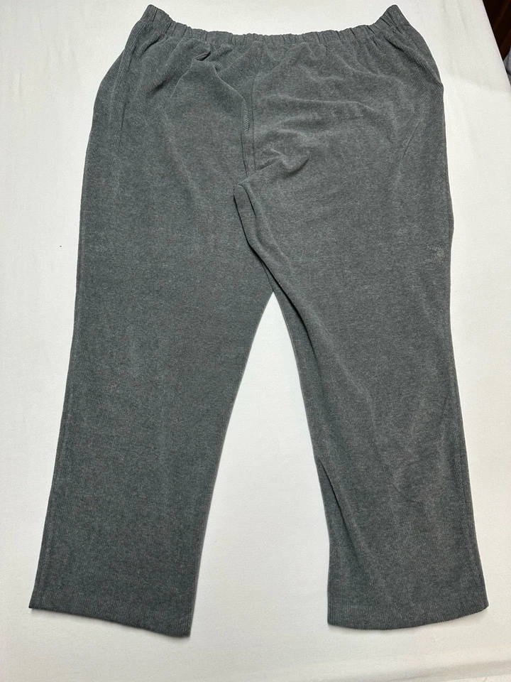 Lands End Women's Pull-on Ribbed Velvet Pants Stretchy Waistband Pockets Size 2X - Image 4 of 4