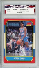 1986 Fleer Basketball #108 Reggie Theus AGC 10 Gem Mint Sacramento Kings